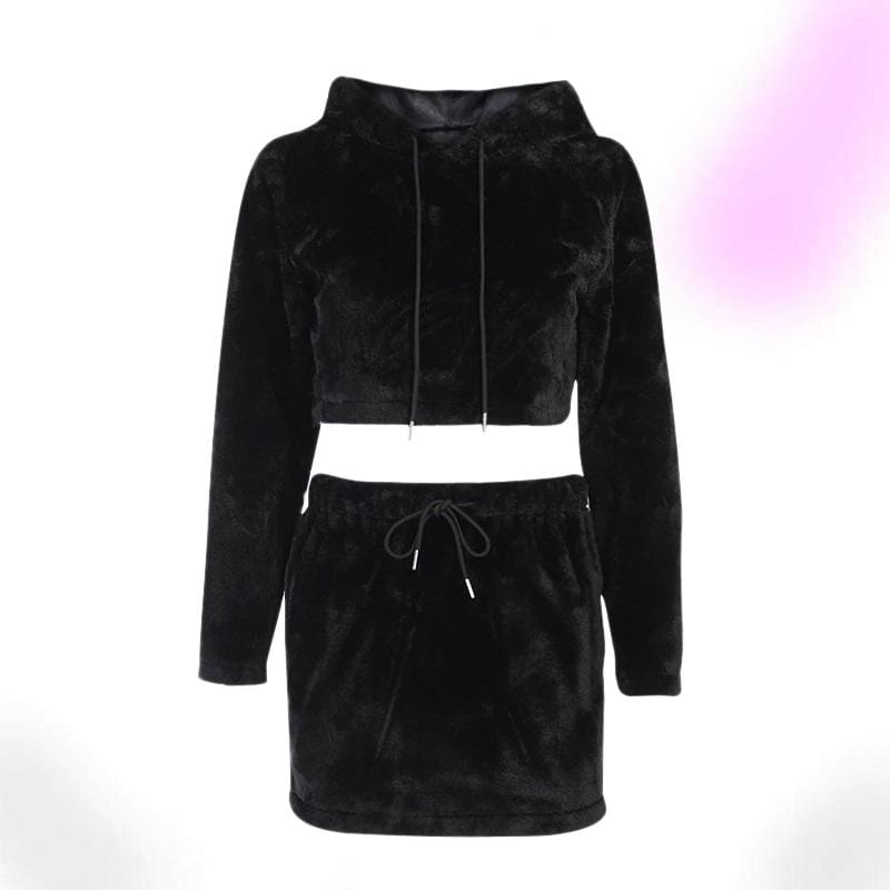 Nine Lives Hoodie And Mini Skirt