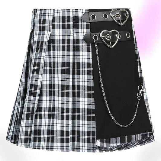Crime Love Plaid Mini Skirt