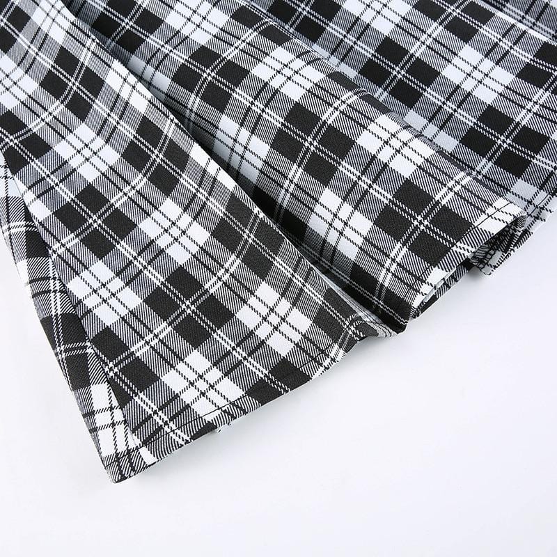 Crime Love Plaid Mini Skirt