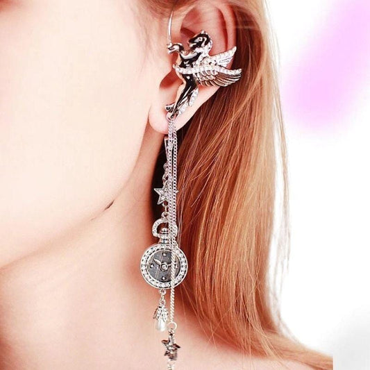 Dark Horse Long Chain Drop Earrings