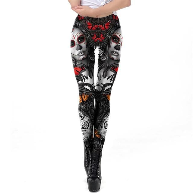 Skull Paradise Printed Leggings