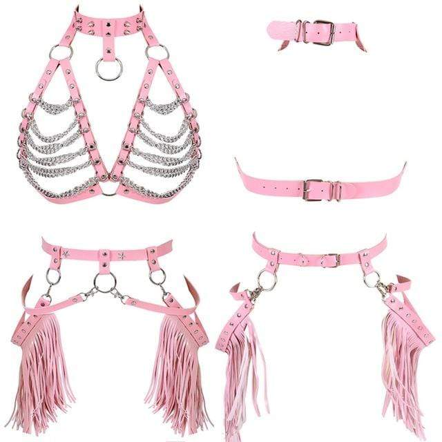 Exotic Chained Bra Harness