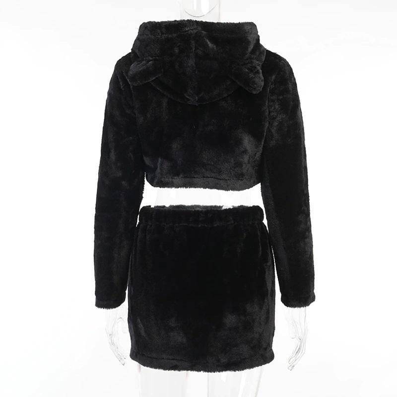 Nine Lives Hoodie And Mini Skirt