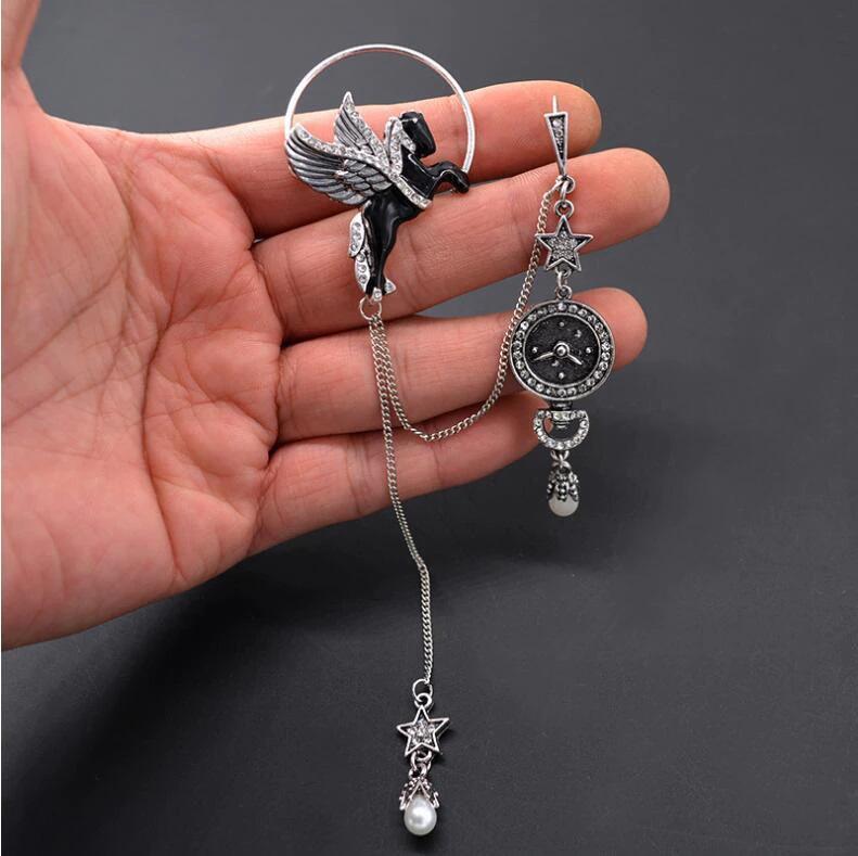 Dark Horse Long Chain Drop Earrings