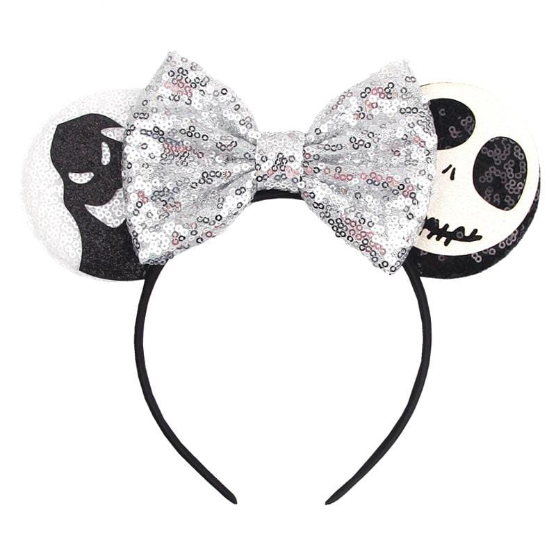 Sequin Ghost Mouse Ear Headband