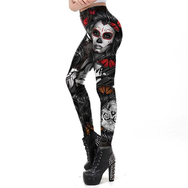 Skull Paradise Printed Leggings