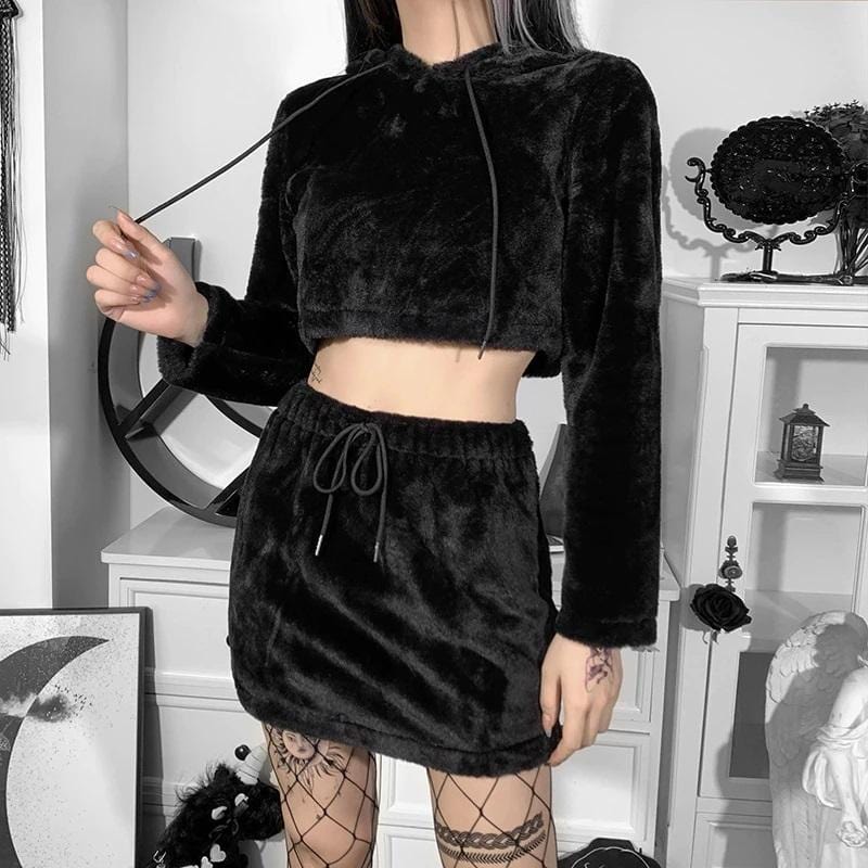 Nine Lives Hoodie And Mini Skirt