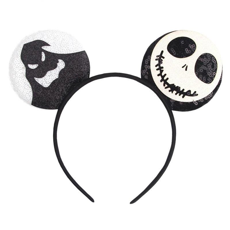 Sequin Ghost Mouse Ear Headband