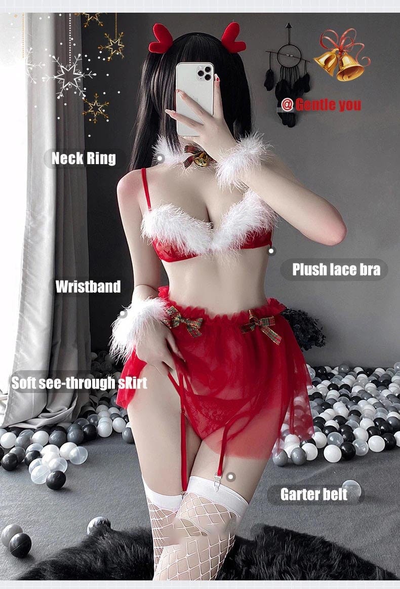 Santa Lover Red Lingerie Set