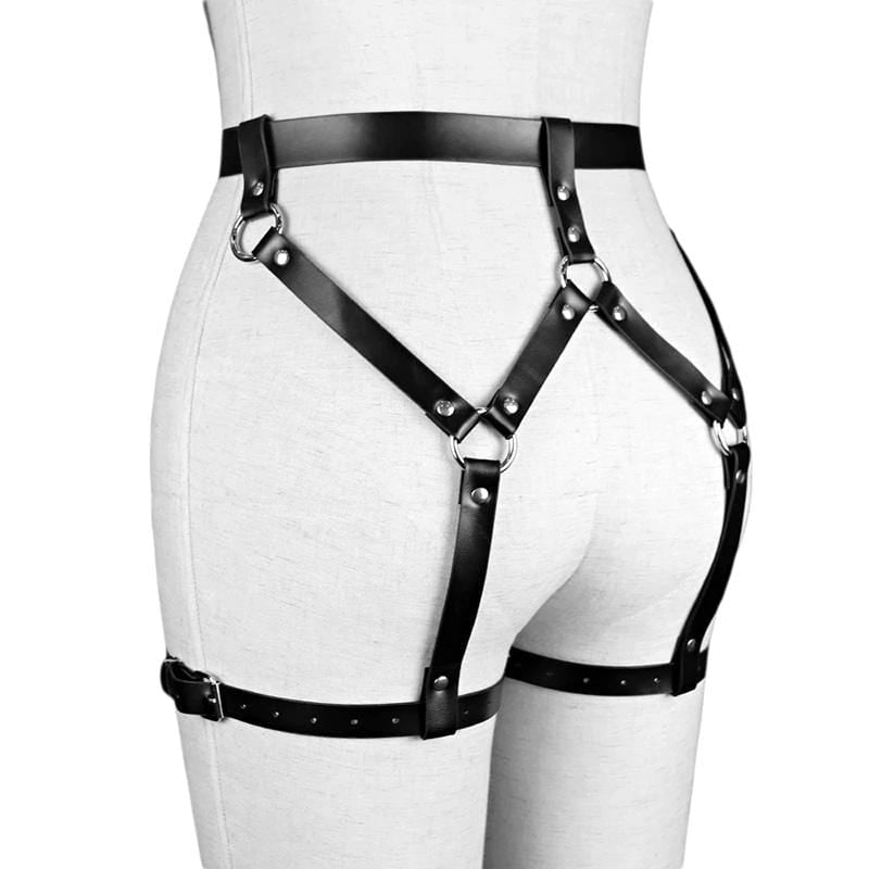 Faux Leather Bubble But Harness