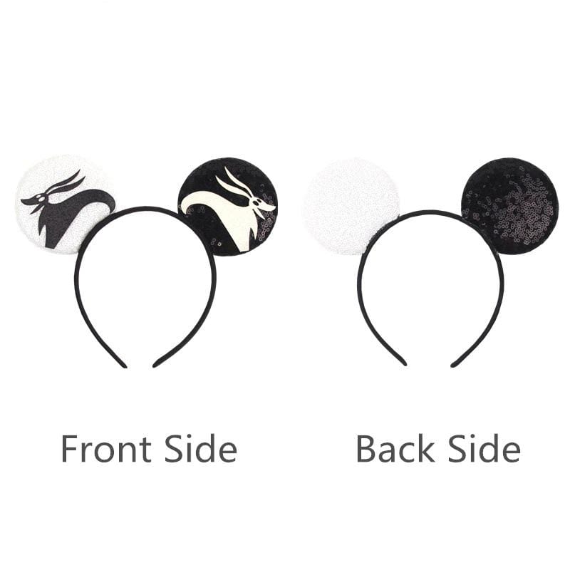 Sequin Ghost Mouse Ear Headband