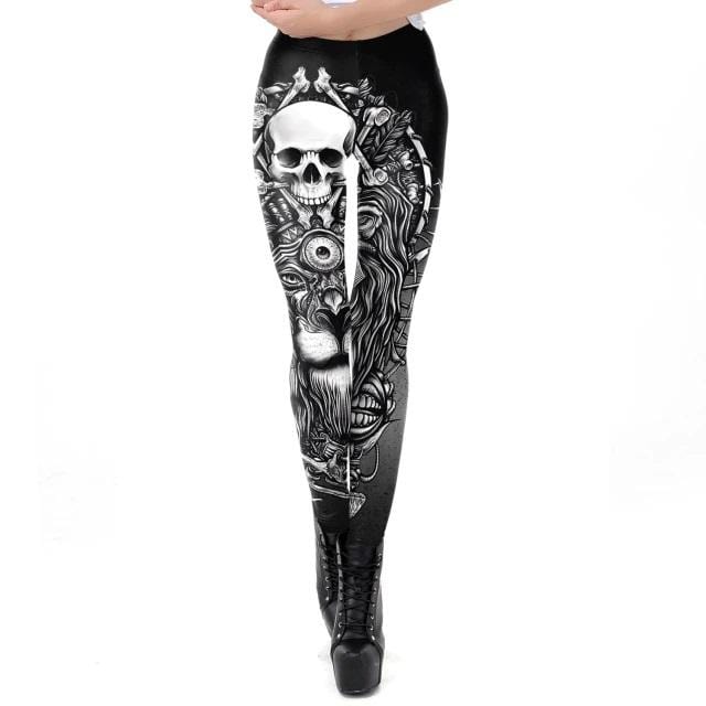 Skull Paradise Printed Leggings