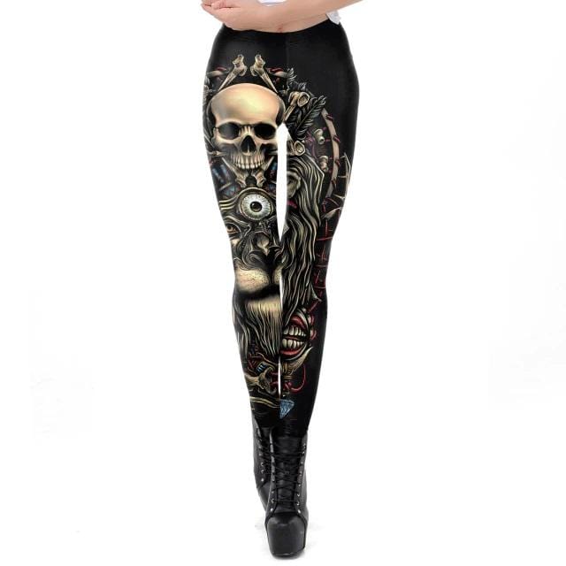 Skull Paradise Printed Leggings