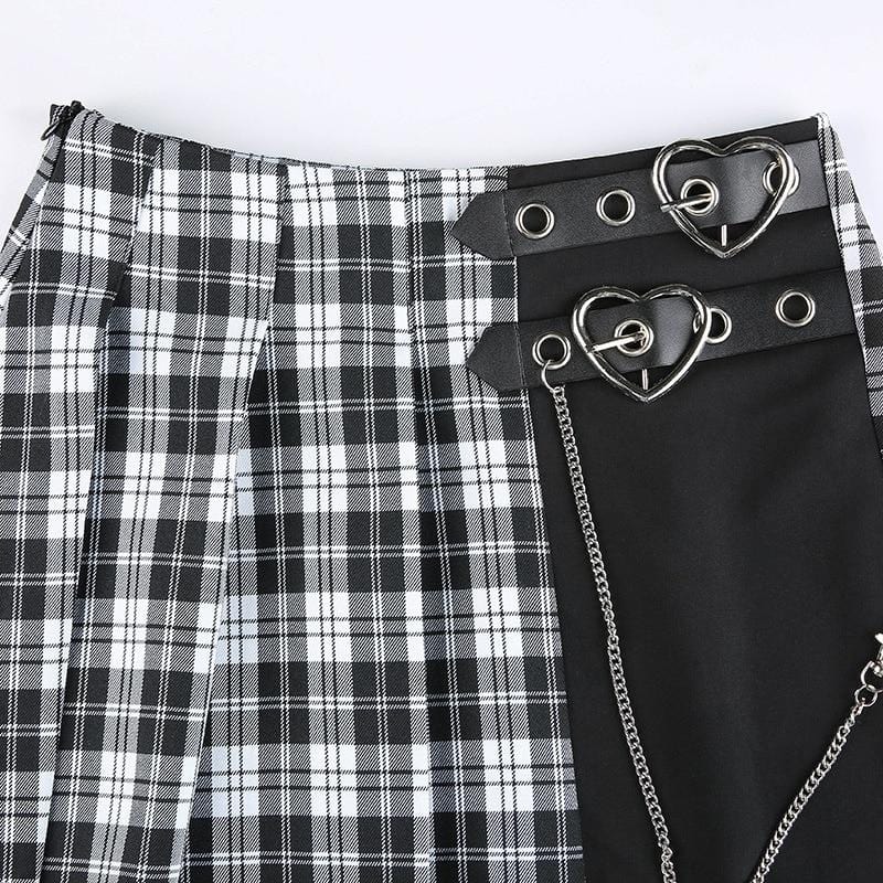 Crime Love Plaid Mini Skirt