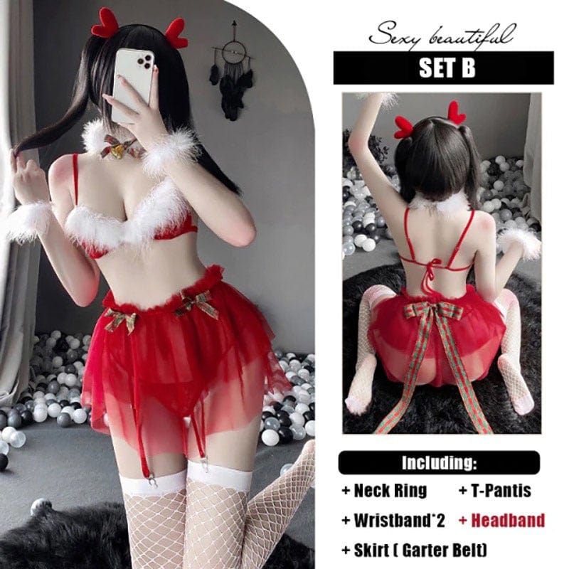 Santa Lover Red Lingerie Set