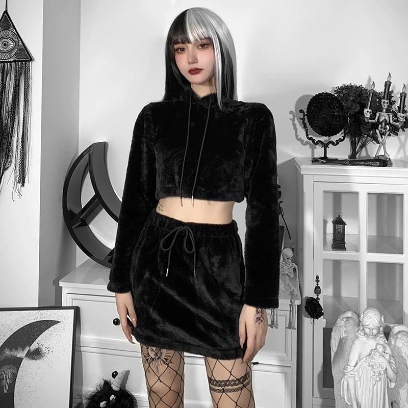 Nine Lives Hoodie And Mini Skirt