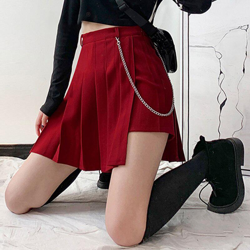 Wicked Scholar Pleated Punk Skirt