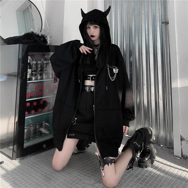 Fuzzy Devil Hoodie