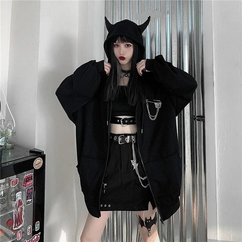 Fuzzy Devil Hoodie