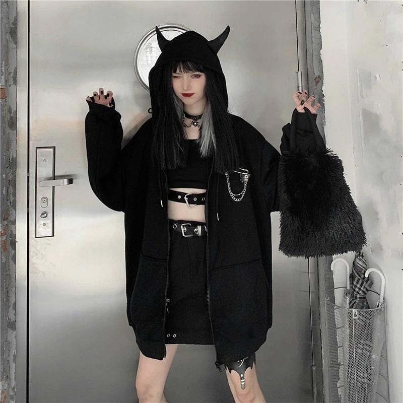 Fuzzy Devil Hoodie
