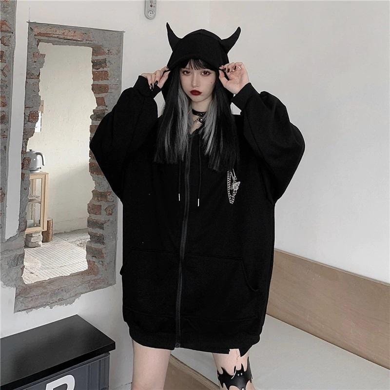 Fuzzy Devil Hoodie