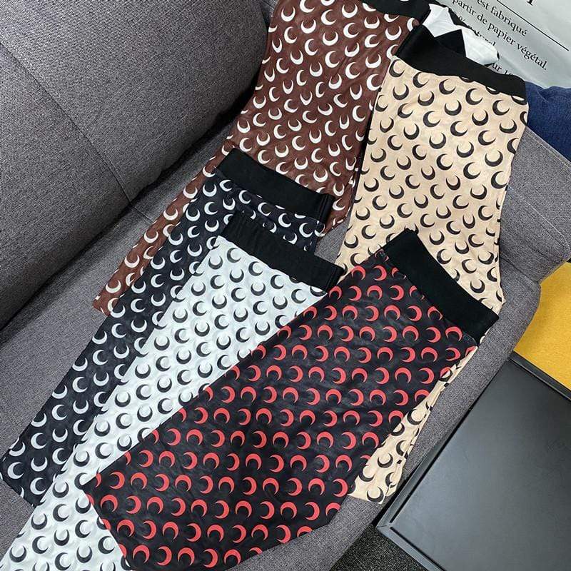 Moon Prints Silk Leggings