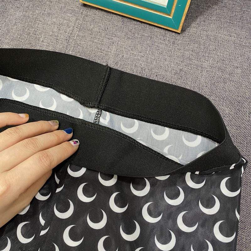 Moon Prints Silk Leggings