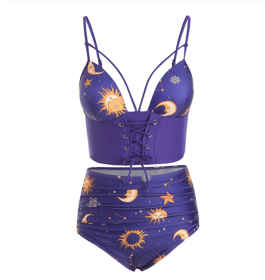 Sun & Moon Tankini Swimsuit Set