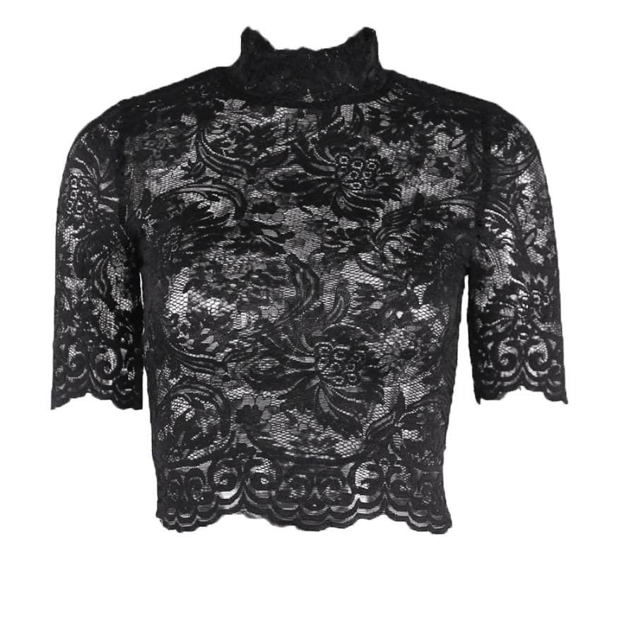 Goth Mesh Hollow Out T-Shirt