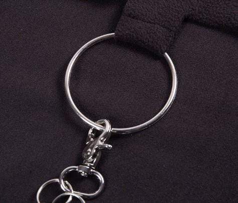 Gothic O-ring and Chain Crop Hoodie