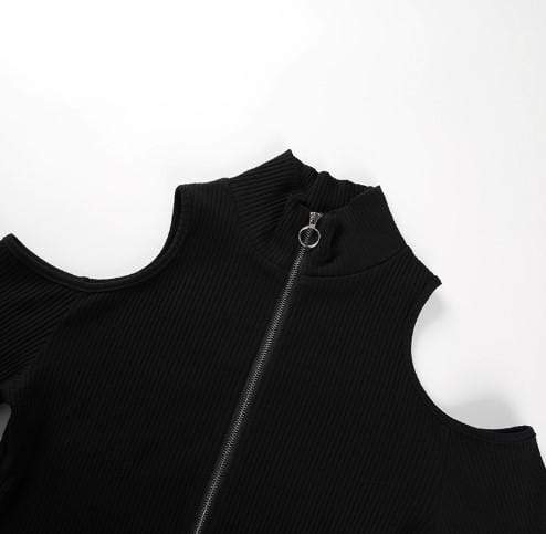 Gothic Long Sleeve Turtleneck Bodysuit