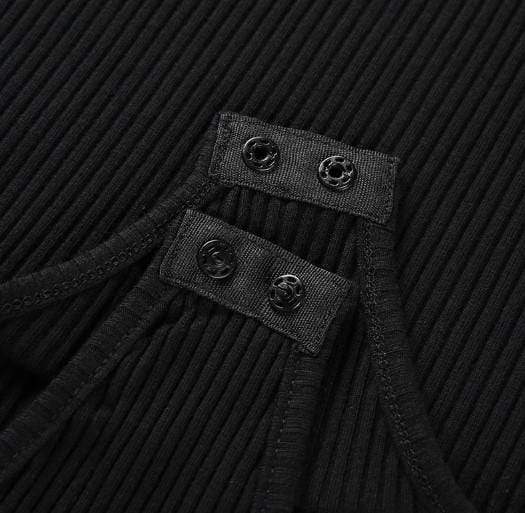 Gothic Long Sleeve Turtleneck Bodysuit