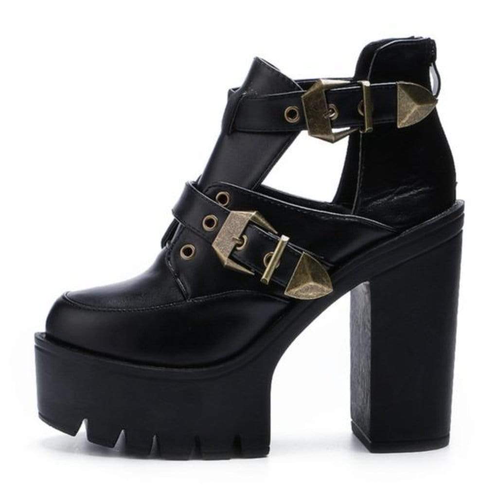 Grunge Buckle Heels