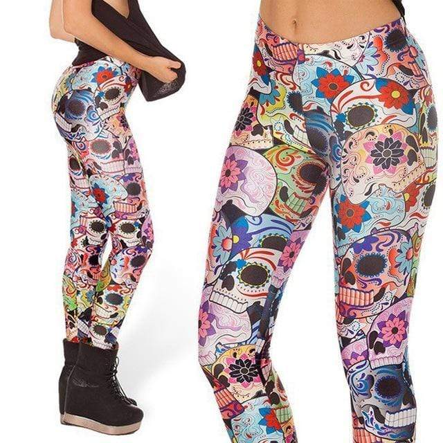 Colorful Skull Leggings