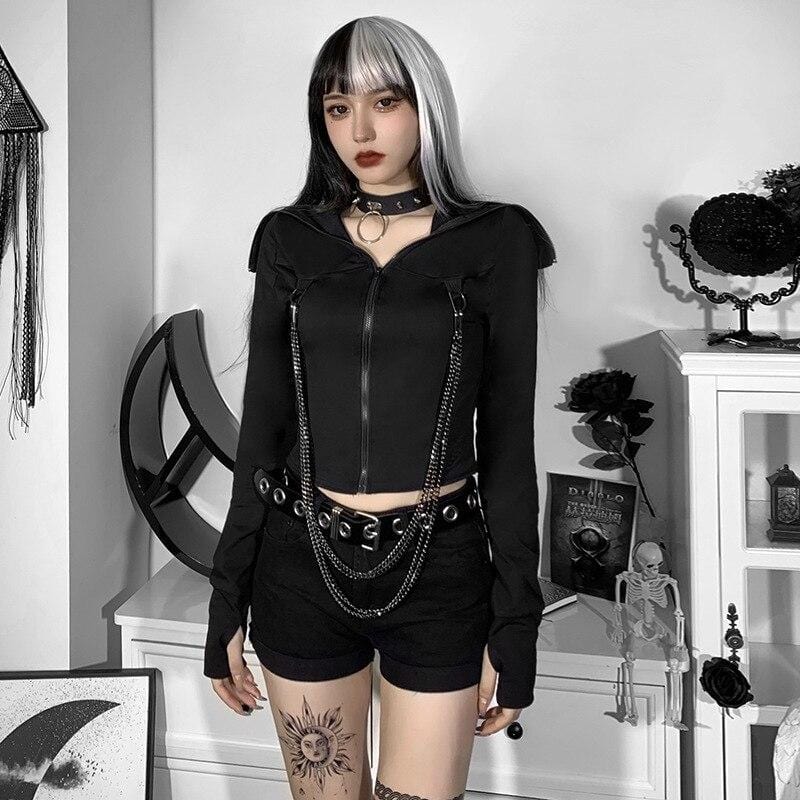 No Mercy Crop Hoodie