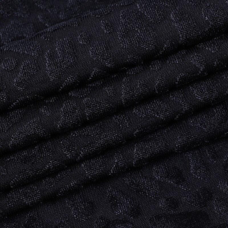 Black Leopard Midi Dress