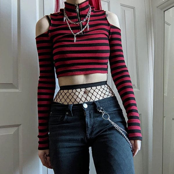Hide and Seek Striped Crop Top