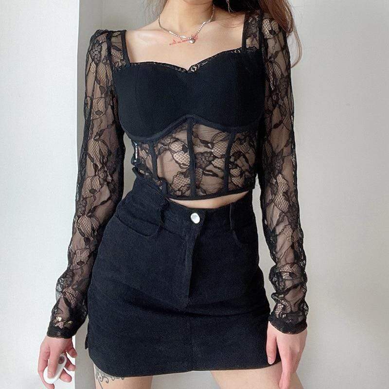 Retro Gothic Lace Shirt