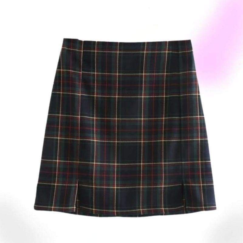 Detention Chic Plaid Mini Skirt