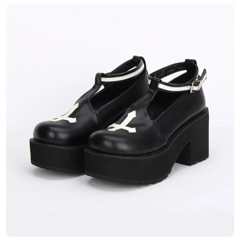 Gothic Cross Punk Lolita Shoes
