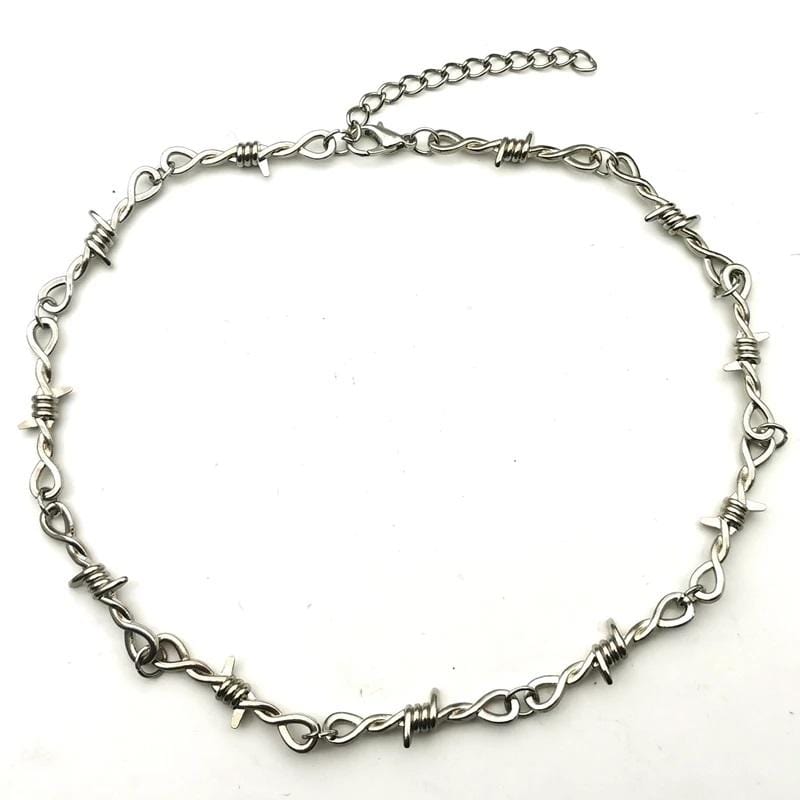 Barbed Wire Choker Necklace