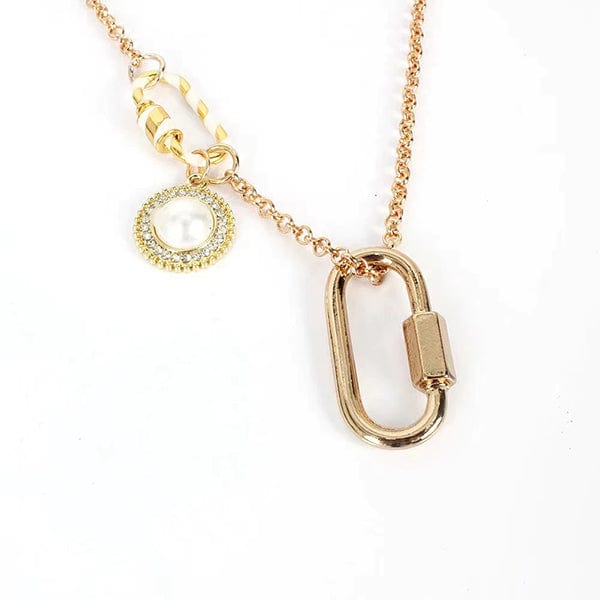 Carabiner Layered Chain Necklaces