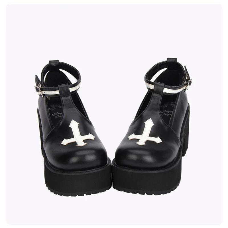Gothic Cross Punk Lolita Shoes