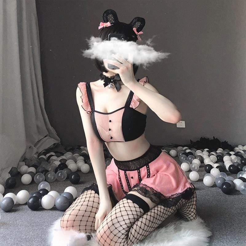 Classic Rosy Maid Cosplay Lingerie