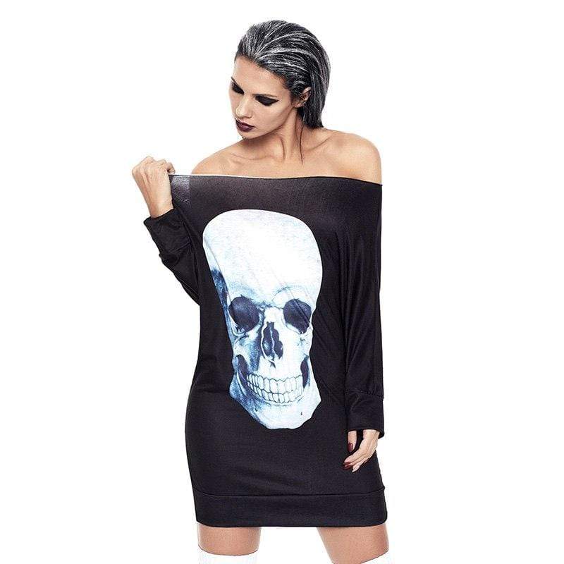 Gothic Skull Pumpkin Dress