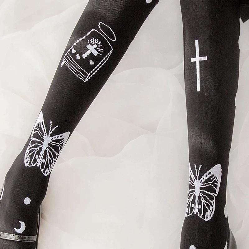 Death Prayer Thigh High Socks
