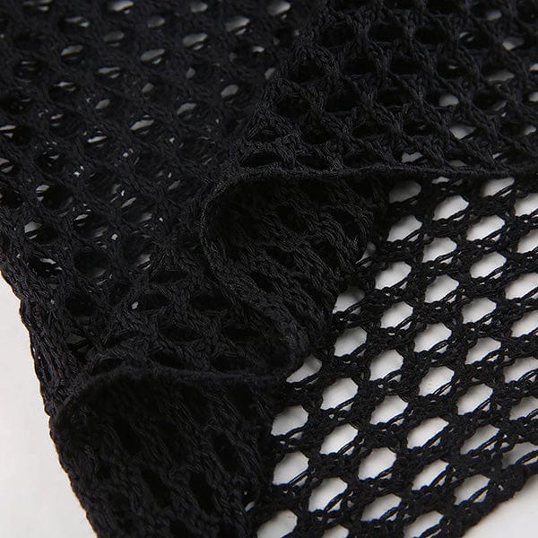 Show Me Black Fishnet Top