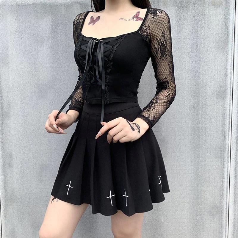Gothic Lolita Tragic Crop Top