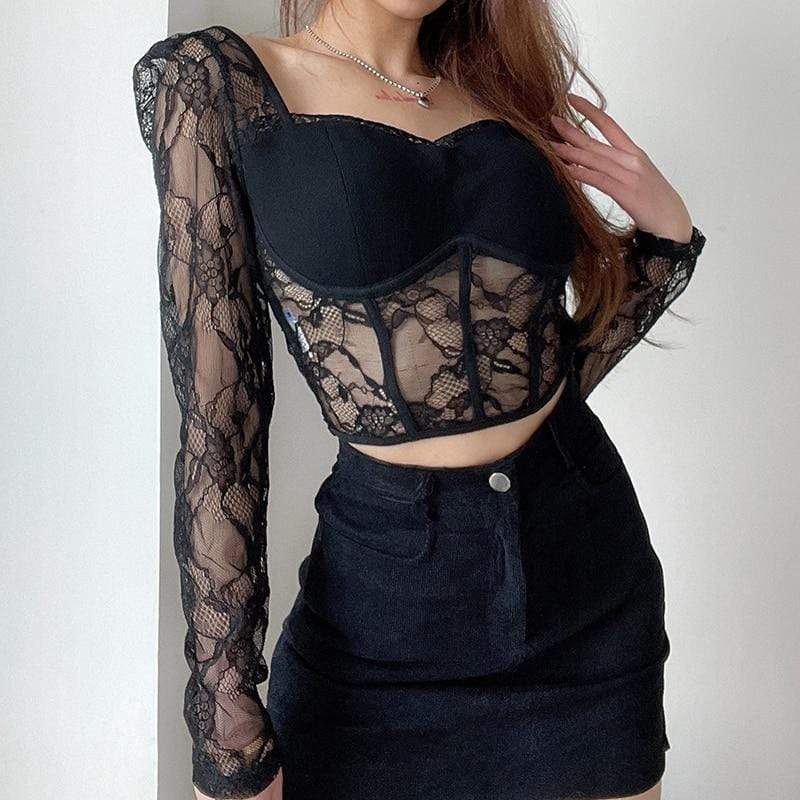 Retro Gothic Lace Shirt