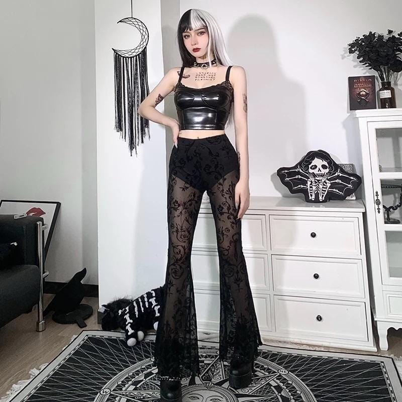 Willow Aesthetic Black Flared Pants